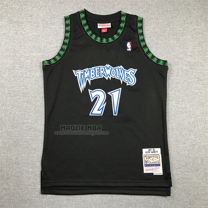 Maglia
 Kevin Garnett NO 21 Bambino
 Minnesota Timberwolves Hardwood Classics Throwback 1997-98 Nero
